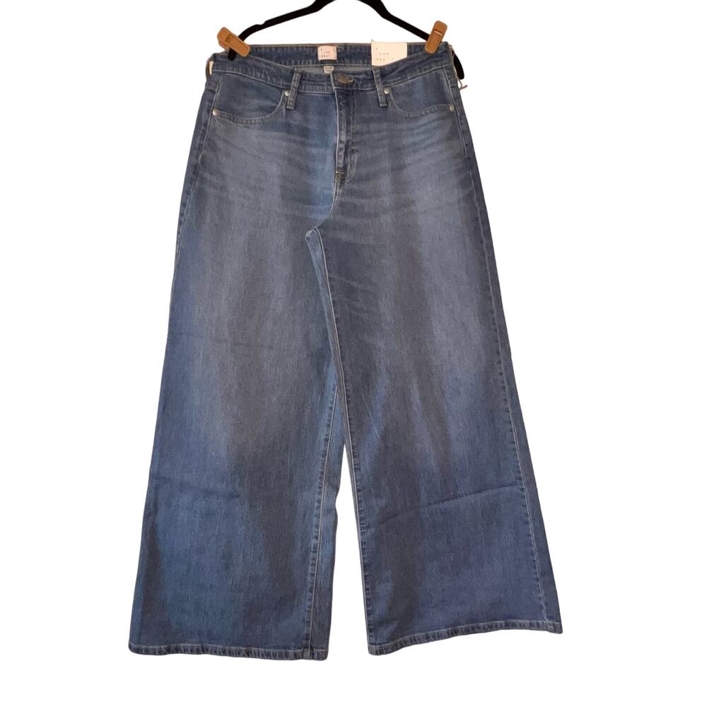 A New Day Women's High Rise Wide Leg Jeans,  Blue Denim 10/R
